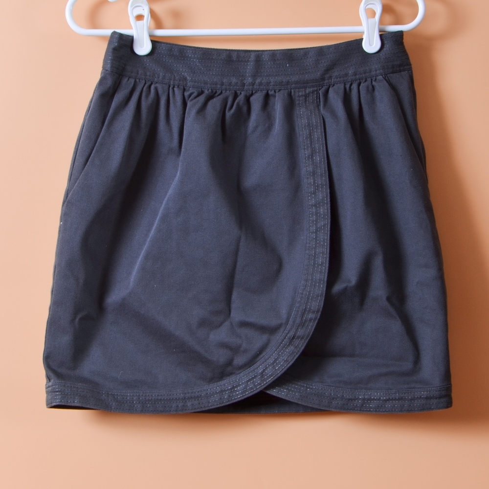 Anthropologie Leifsdottir Charcoal Gray Skirt 2